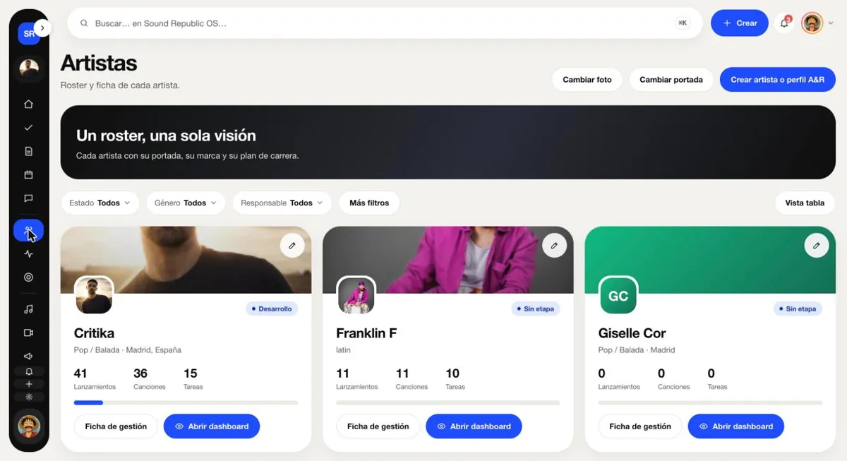 Plataforma SaaS · Sound Republic OS